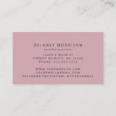 Pink Agate Gold Glitter Luxury Microblading 名刺 (裏面)