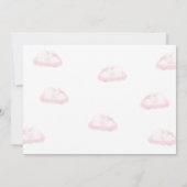 Pink Air Balloon Photo 1st Birthday Party サンキューカード (裏面)