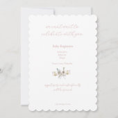 Pink Airplane Baby Shower Invitation (裏面)