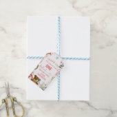 Pink Alice In Onederland 1st誕生日 ギフトタグ (より糸付き)