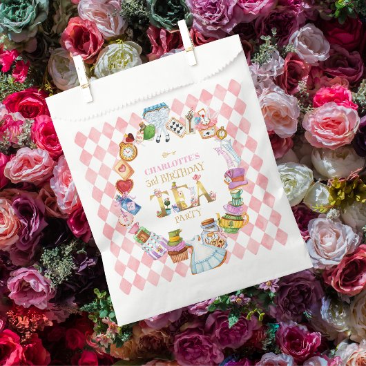 Pink Alice in Wonderland 3rd Birthday   フェイバーバッグ