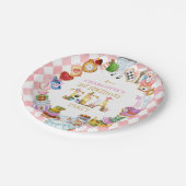 Pink Alice in Wonderland 3rd Birthday   ペーパープレート (アングル)