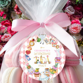 Pink Alice in Wonderland 3rd Birthday   ラウンドシール