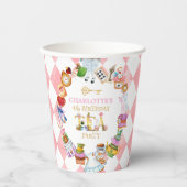 Pink Alice in Wonderland 4th birthday 紙コップ (正面)