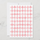 Pink Alice in Wonderland 4th birthday Invitation 招待状 (裏面)