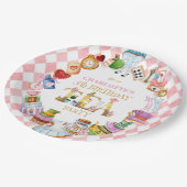 Pink Alice in Wonderland 5th Birthday   ペーパープレート (アングル)