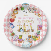 Pink Alice in Wonderland 5th Birthday   ペーパープレート (正面)