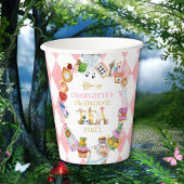 Pink Alice in Wonderland 5th birthday 紙コップ