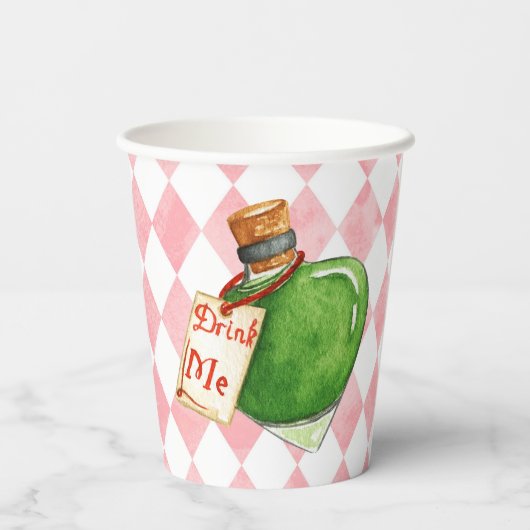 Pink Alice in Wonderland 5th birthday 紙コップ (裏面)