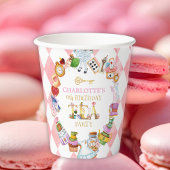 Pink Alice in Wonderland 6th birthday 紙コップ
