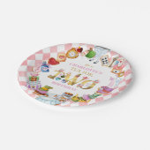 Pink Alice in Wonderland Tea for Two Birthday   ペーパープレート (アングル)