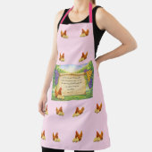 Pink All-Over Apron with Chickens & Bible Verse エプロン (インサイチュ)