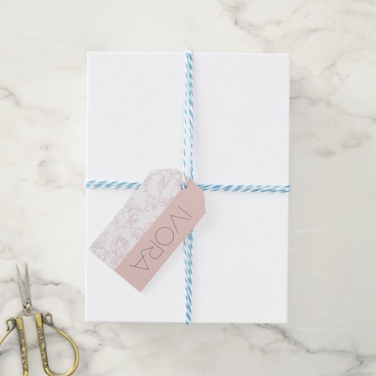 Pink Allure Editable Blush Feminine Branding ギフトタグ (より糸付き)