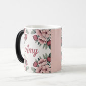 Pink Amy Floral Morphing Mug モーフィングマグカップ (正面左)