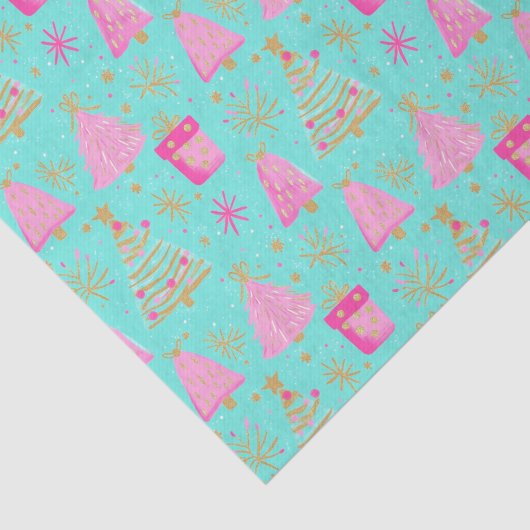 Pink and Aqua Festive Christmas  薄葉紙 (詳細)