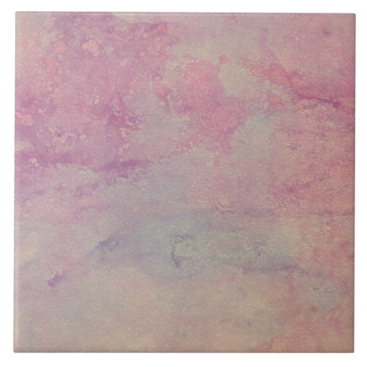 Pink and Aqua Marble Style Decorative Tile タイル (正面)