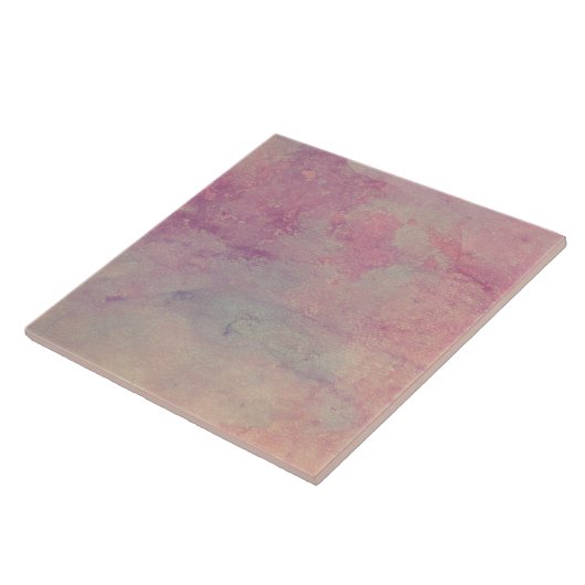 Pink and Aqua Marble Style Decorative Tile タイル (側面)