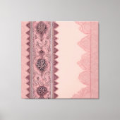 Pink and beige patterns AI art  キャンバスプリント (正面)