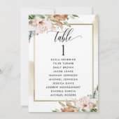 Pink and Beige Seat Planカード(ゲスト名あり) (裏面)