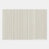 Pink and Beige Stipes Christmas Wrapping Paper ラッピングペーパーシート (正面3)