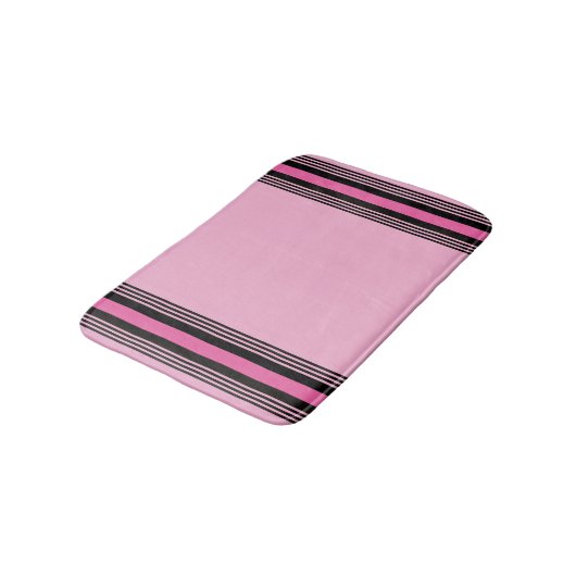 Pink and Black Bath Mat バスマット (アングル)