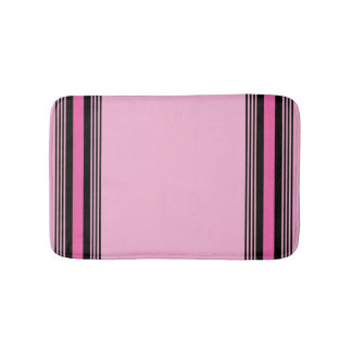 Pink and Black Bath Mat バスマット