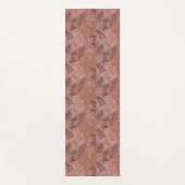 Pink And Black Botanical Line Art Tiger Pattern ヨガマット (正面)