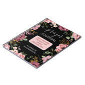 Pink and black flower prayer journal notebook ノートブック (左側)