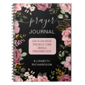 Pink and black flower prayer journal notebook ノートブック (正面)