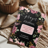 Pink and black flower prayer journal notebook ノートブック
