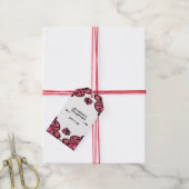 Pink and Black Gated Rose Princess Birthday  ギフトタグ (より糸付き)