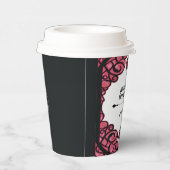 Pink and Black Gated Rose Princess Birthday  紙コップ (右)