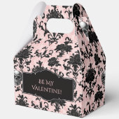 Pink and Black Goth Skulls and Roses  Favor Boxes フェイバーボックス (正面)
