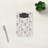 Pink and Black Goth Skulls and Roses Personalized  ポストイット (オフィス)