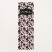 Pink and Black Goth Skulls and Roses Personalized  ヨガマット (正面)