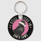 Pink and Black Gothic Crow Stocking Stuffer キーホルダー (正面)