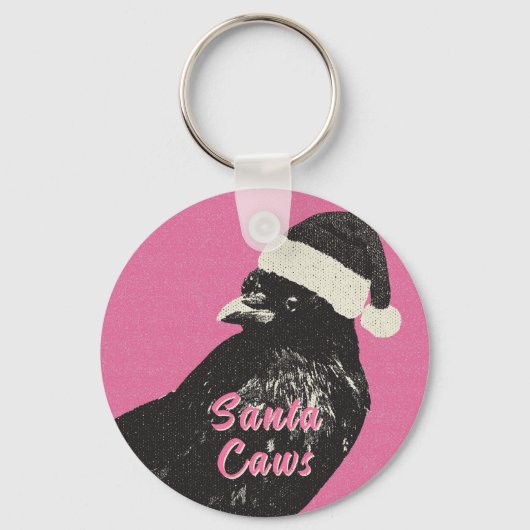 Pink and Black Gothic Crow Stocking Stuffer キーホルダー (裏面)