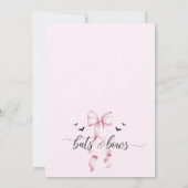 Pink and Black Halloween Baby Shower Invitation 招待状 (裏面)