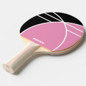 Pink and Black Personalized Ping Pong Paddle 卓球ラケット (正面アングル)