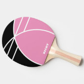 Pink and Black Personalized Ping Pong Paddle 卓球ラケット (横)
