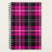Pink and Black Plaid Planner Notebook プランナー手帳 (正面)