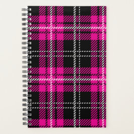Pink and Black Plaid Planner Notebook プランナー手帳
