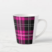 Pink and Black Plaid Print Coffee Mug Cup カフェラテマグ (右)