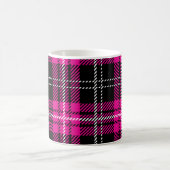 Pink and Black Plaid Tartan Print Coffee Cup Mug コーヒーマグカップ (中央)