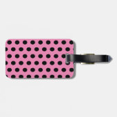 Pink and Black Polka Dots ラゲッジタグ (裏面横)