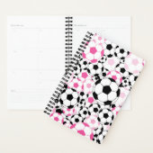 Pink and Black Soccer Ball Notebook プランナー手帳 (ディスプレー)