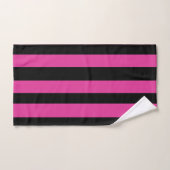 Pink and Black Stripes  Bath Towel Set バスタオルセット (ハンドタオル)