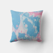 PINK AND BLUE ABSTRACT PAINTING クッション (裏面)