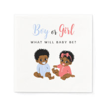 Pink and Blue African American Baby Gender Reveal