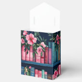 Pink and Blue Books and Flowers on Bookshelf フェイバーボックス (オープン)